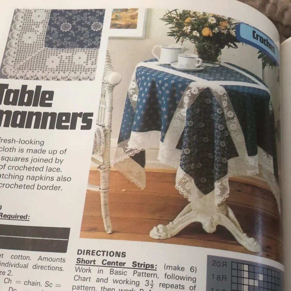 Home decorating with knitting and crochet Mary Harding 1973 1975 BoHo needlework - Picture 14 of 15